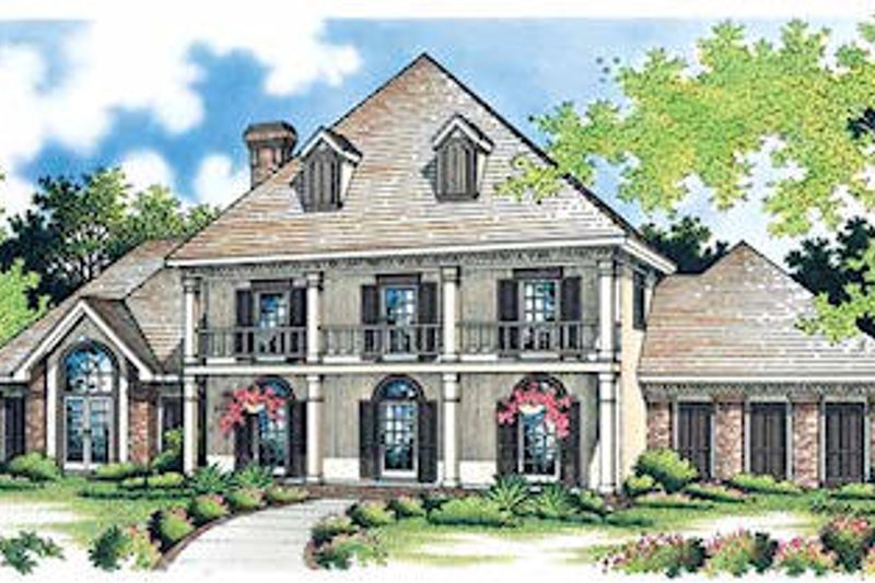 Architectural House Design - Southern Exterior - Front Elevation Plan #45-151