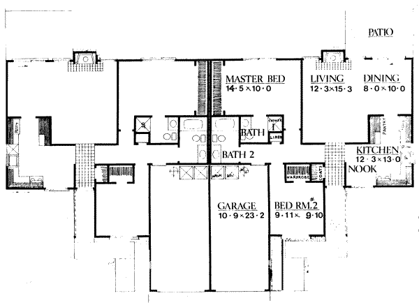 Ranch Floor Plan - Main Floor Plan #303-223