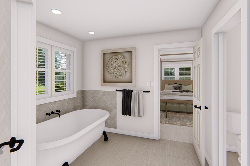 House Blueprint - Interior - Master Bathroom for Traditional House Plan #1060-135 - 4 bed, 2.5 bath