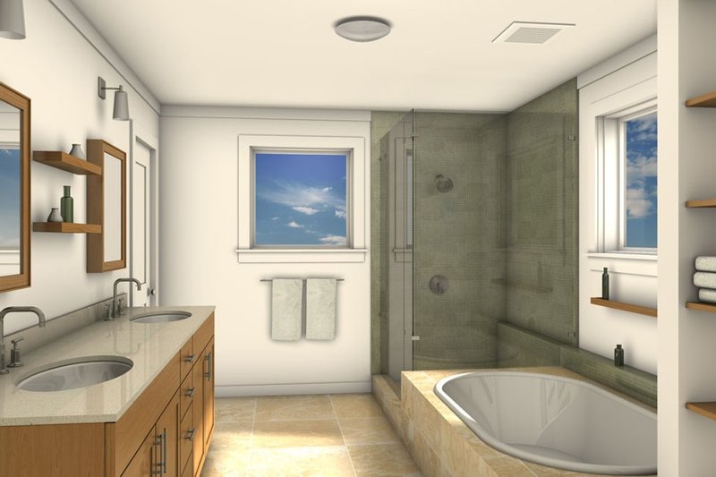 House Blueprint - Interior - Master Bathroom for Farmhouse House Plan #497-63 - 3 bed, 2.5 bath