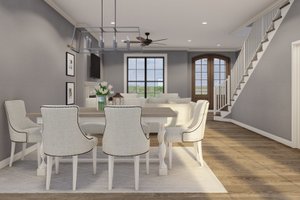 Interior - Dining Room for European House Plan #17-3400 - 4 bed, 4 bath