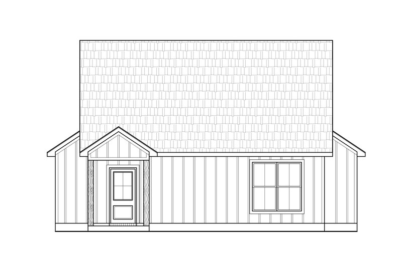 Home Plan - Exterior - Rear Elevation for Farmhouse House Plan #1074-85 - 2 bed, 2 bath
