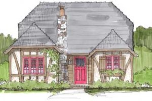 Cottage Exterior - Front Elevation Plan #43-108