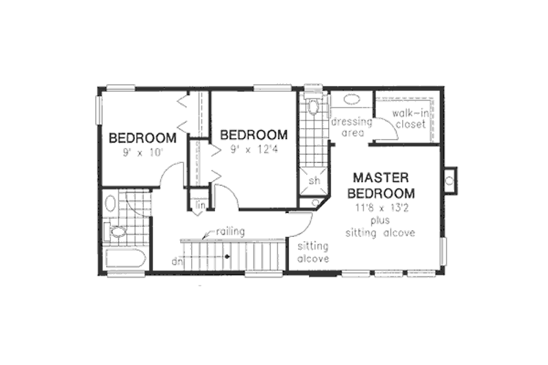 Dream House Plan - Floor Plan - Upper Floor for Traditional House Plan #18-9103 - 3 bed, 2.5 bath