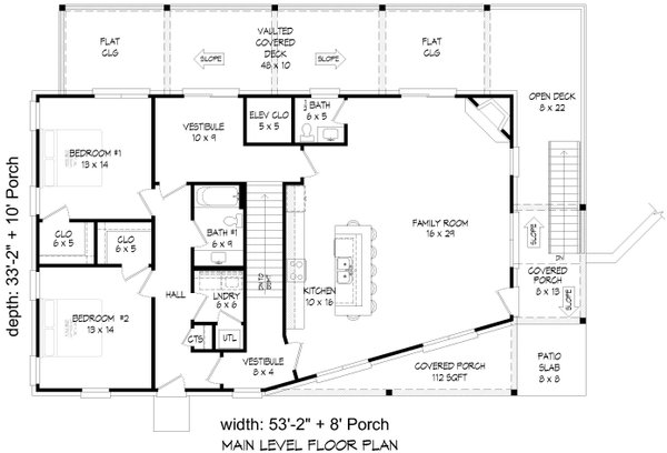 Architectural House Design - Country Floor Plan - Main Floor Plan #932-971