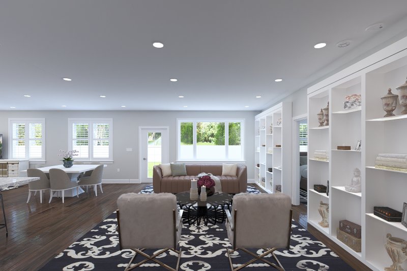 House Blueprint - Interior - Family Room for Craftsman House Plan #1060-475 - 2 bed, 3 bath