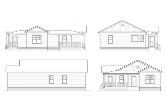 Exterior - Other Elevation for Bungalow House Plan #936-39 - 3 bed, 2 bath