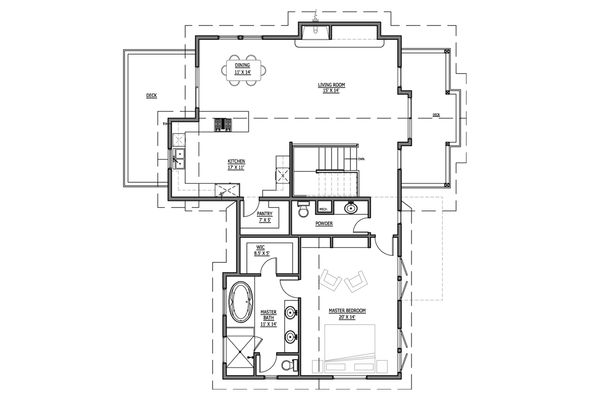Craftsman Floor Plan - Upper Floor Plan #899-6