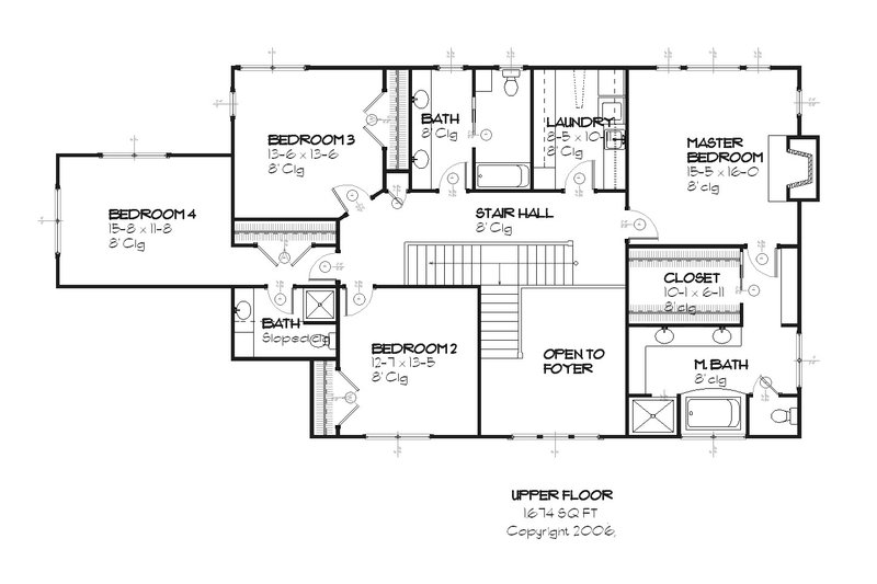 Traditional Style House Plan - 4 Beds 3.5 Baths 3488 Sq/Ft Plan #901-21 ...