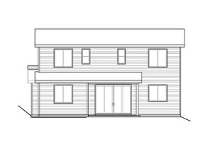 Exterior - Rear Elevation for Modern House Plan #124-1282 - 3 bed, 2.5 bath