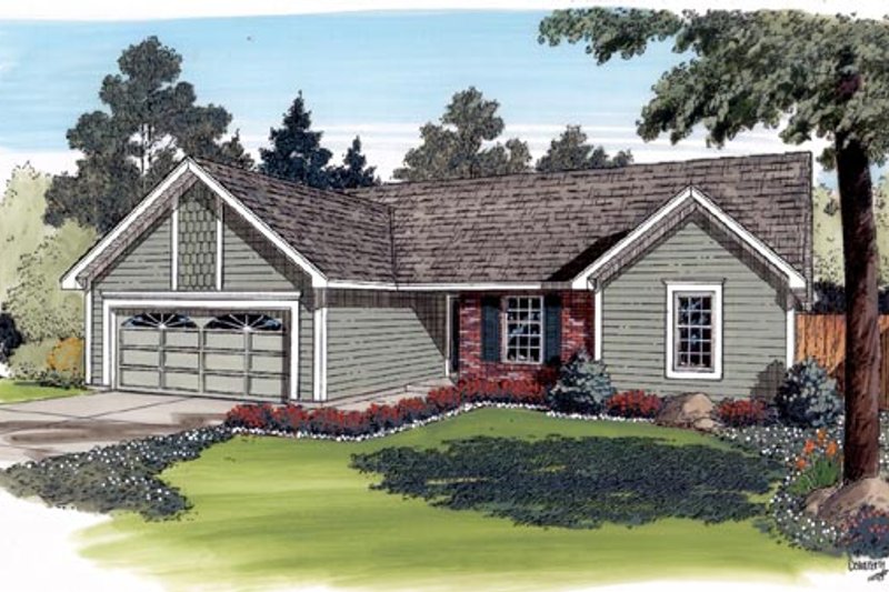 Exterior - Front Elevation 2 for Traditional House Plan #312-305 - 3 bed, 2 bath