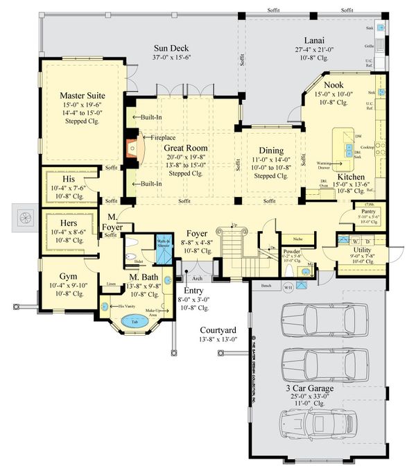Dream House Plan - European Floor Plan - Main Floor Plan #930-517