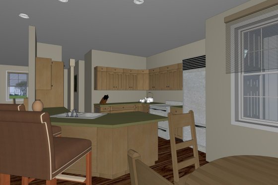 Interior - Kitchen for Ranch House Plan #126-186 - 3 bed, 2.5 bath