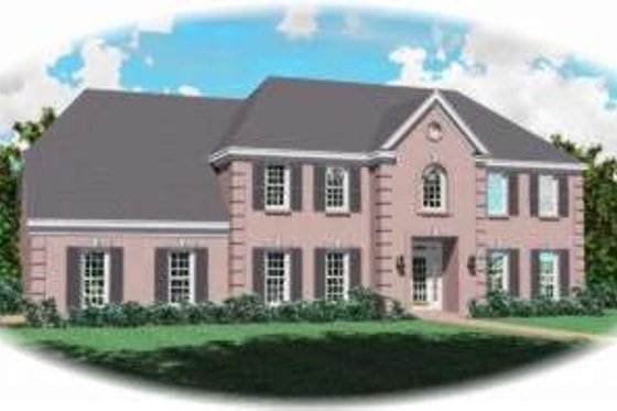 Exterior - Front Elevation for European House Plan #81-1054 - 4 bed, 3.5 bath