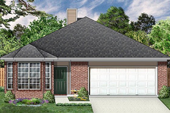 Exterior - Front Elevation for Traditional House Plan #84-301 - 3 bed, 2 bath