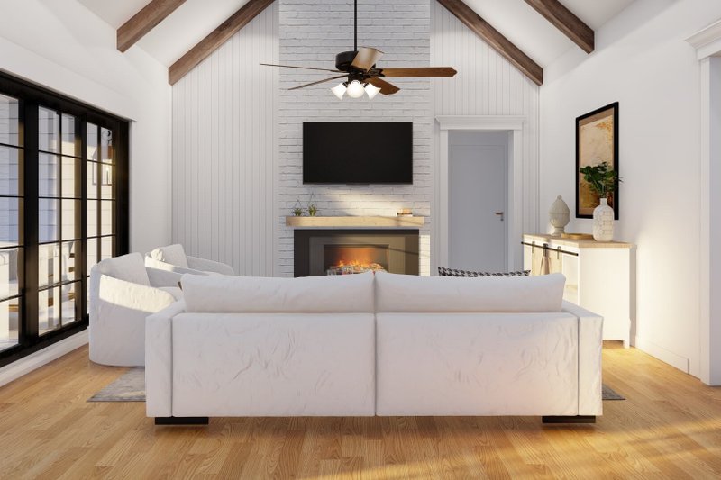 Dream House Plan - Interior - Family Room 1 for Farmhouse House Plan #923-380 - 3 bed, 2.5 bath