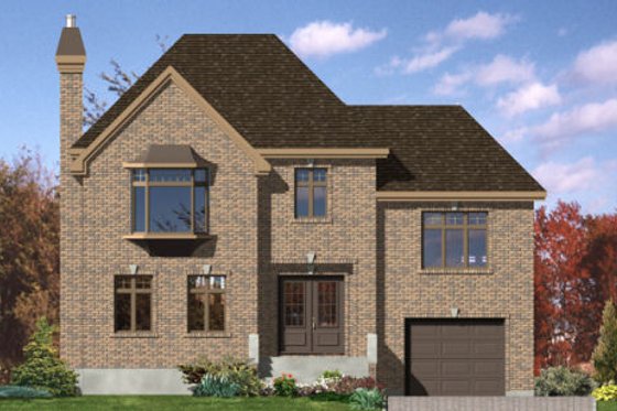 Exterior - Front Elevation for European House Plan #138-260 - 3 bed, 1.5 bath