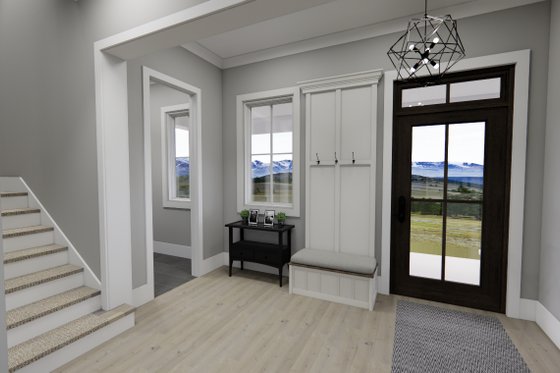 Interior - Entry for Farmhouse House Plan #51-1265 - 3 bed, 3.5 bath