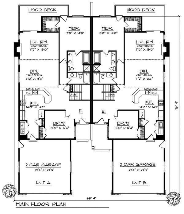 Traditional Floor Plan - Main Floor Plan #70-1152