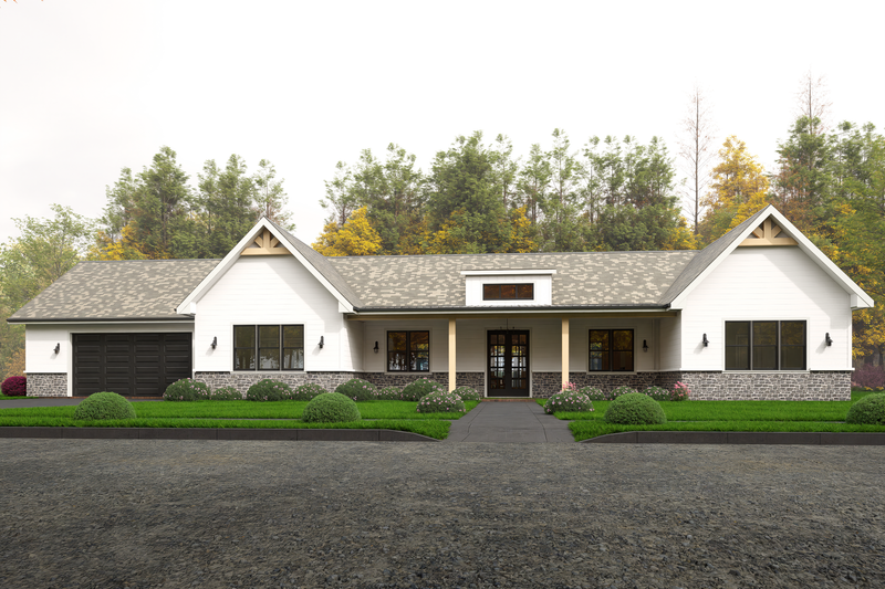 Dream House Plan - Farmhouse Exterior - Front Elevation Plan #1112-17