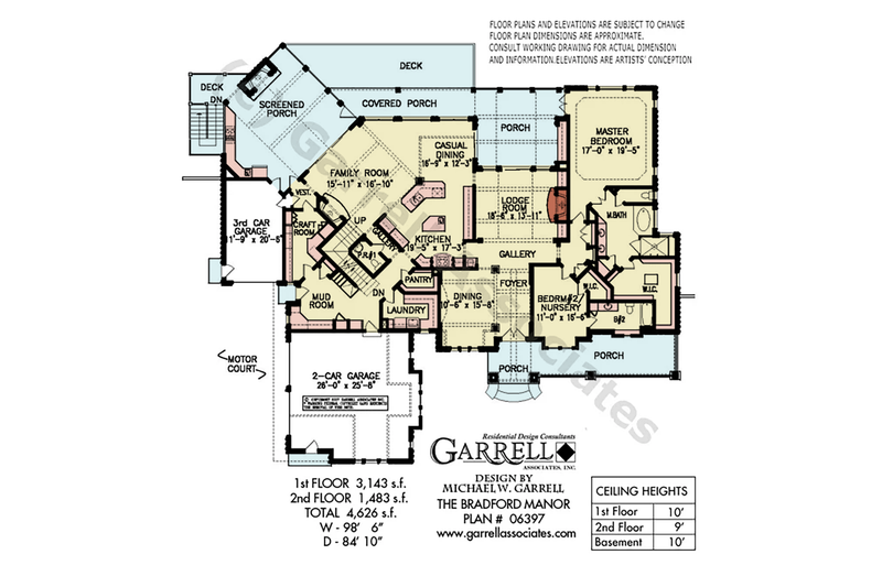 Dream House Plan - Floor Plan - Main Floor for Craftsman House Plan #54-698 - 5 bed, 4 bath