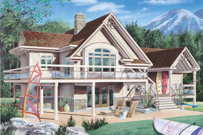 Architectural House Design - Beach Exterior - Front Elevation Plan #23-206