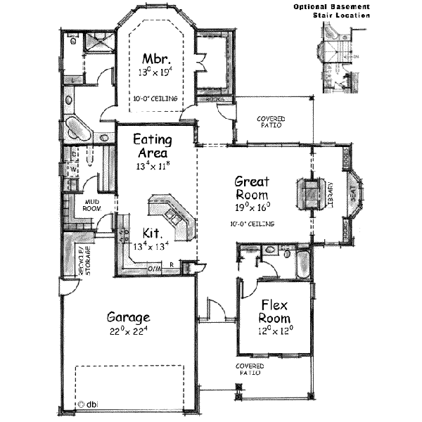 Home Plan - Country Floor Plan - Main Floor Plan #20-1377