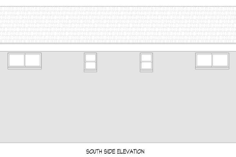 House Blueprint - Exterior - Rear Elevation for Southern House Plan #932-1400 - 2 bed, 4 bath