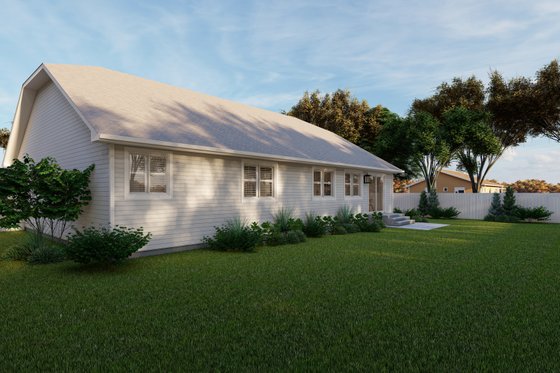 Exterior - Rear Elevation 1 for Traditional House Plan #1060-196 - 3 bed, 2 bath