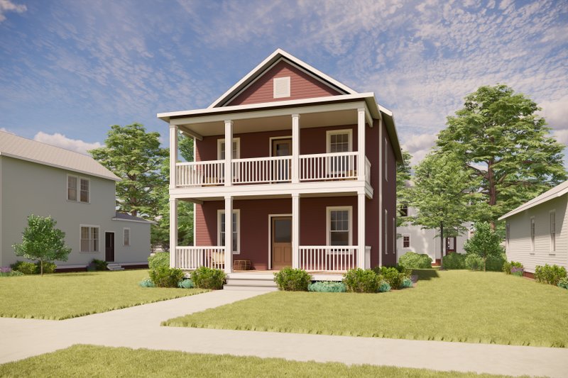 House Blueprint - Exterior - Front Elevation 2 for Victorian House Plan #936-64 - 3 bed, 2.5 bath