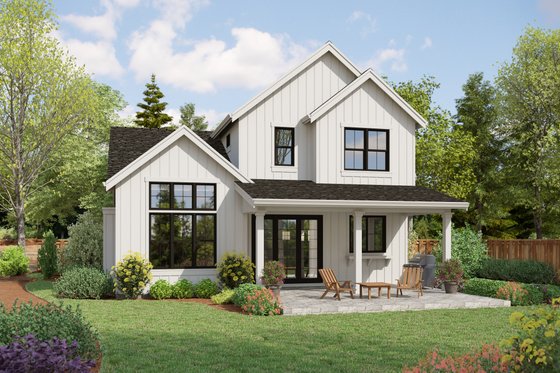 Exterior - Rear Elevation for Farmhouse House Plan #48-1189 - 3 bed, 2.5 bath