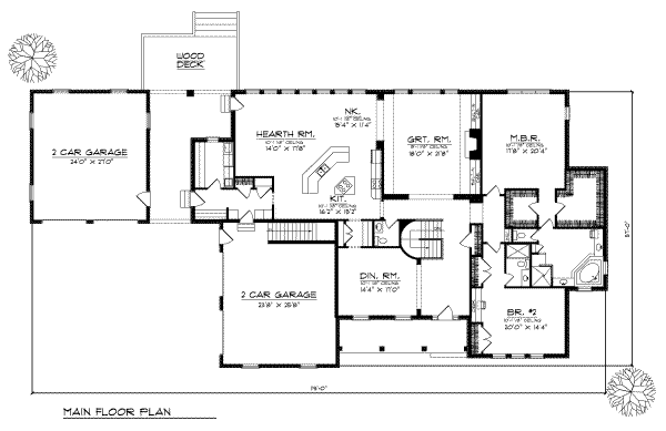 European Floor Plan - Main Floor Plan #70-507