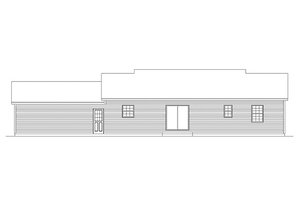 Exterior - Rear Elevation for Ranch House Plan #57-159 - 3 bed, 2 bath