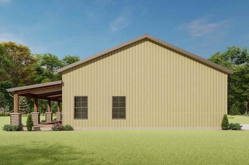 Architectural House Design - Exterior - Other Elevation 1 for Barndominium House Plan #1092-44 - 3 bed, 2.5 bath