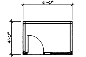 Floor Plan - Main Floor for Cottage House Plan #23-463, 0 bath