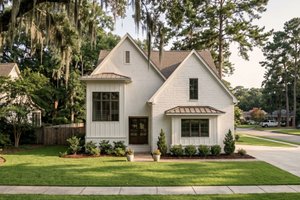 House Blueprint - Exterior - Front Elevation for Cottage House Plan #455-819 - 4 bed, 3.5 bath