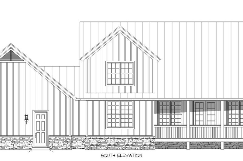 Architectural House Design - Exterior - Rear Elevation for Country House Plan #932-767 - 3 bed, 2.5 bath