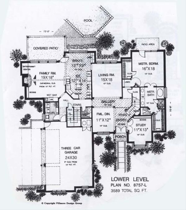 Colonial Floor Plan - Main Floor Plan #310-944