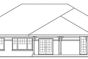 Exterior - Rear Elevation for Traditional House Plan #124-885 - 3 bed, 2.5 bath