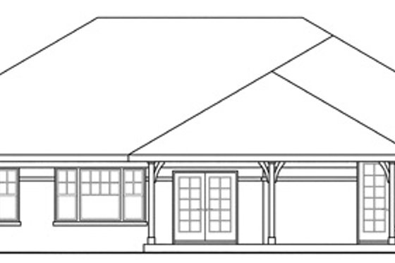 Exterior - Rear Elevation for Traditional House Plan #124-885 - 3 bed, 2.5 bath