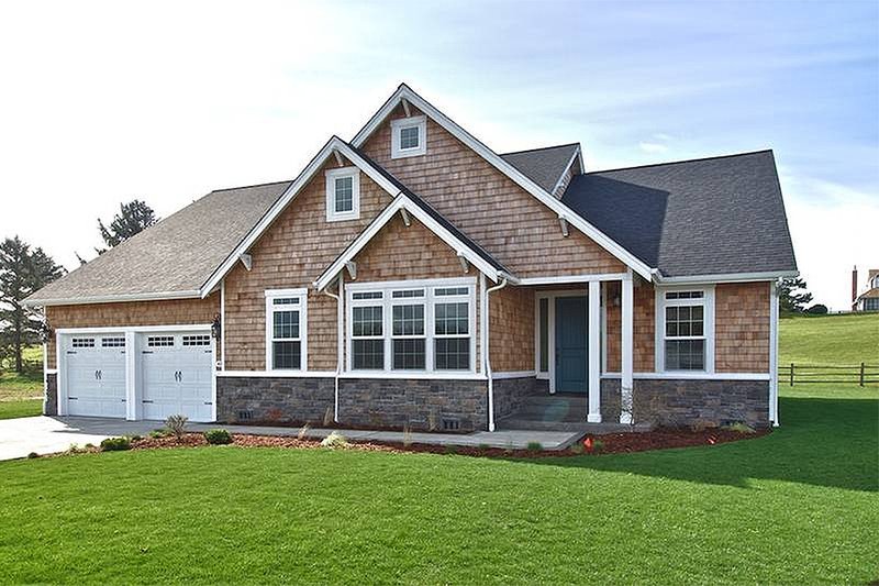Home Plan - Front View - 2000 square foot Craftsman home
