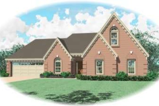Exterior - Front Elevation for European House Plan #81-876 - 4 bed, 2 bath