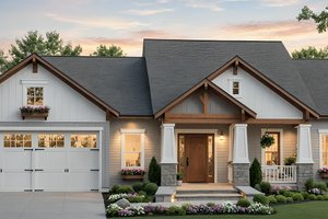Craftsman Exterior - Front Elevation Plan #21-503