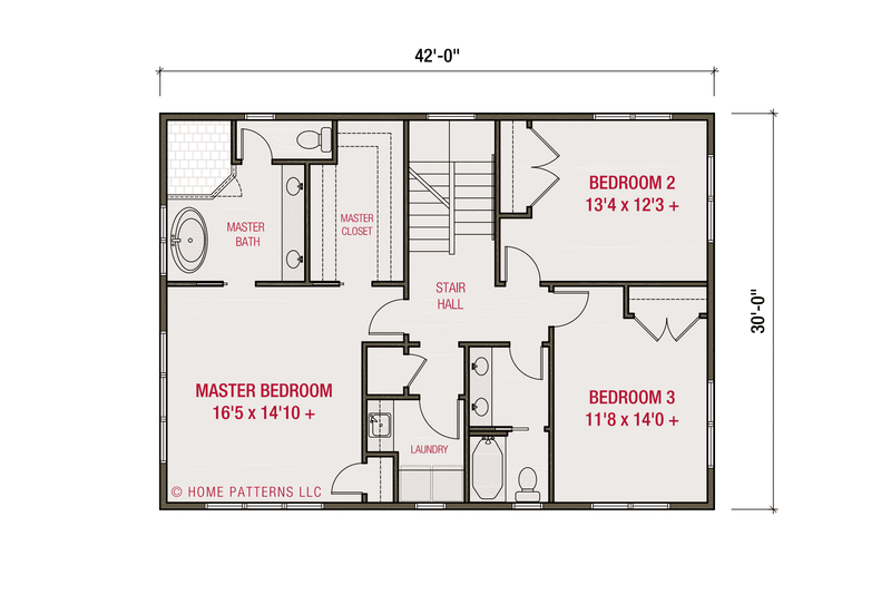 Dream House Plan - Floor Plan - Upper Floor for Craftsman House Plan #461-84 - 4 bed, 3.5 bath