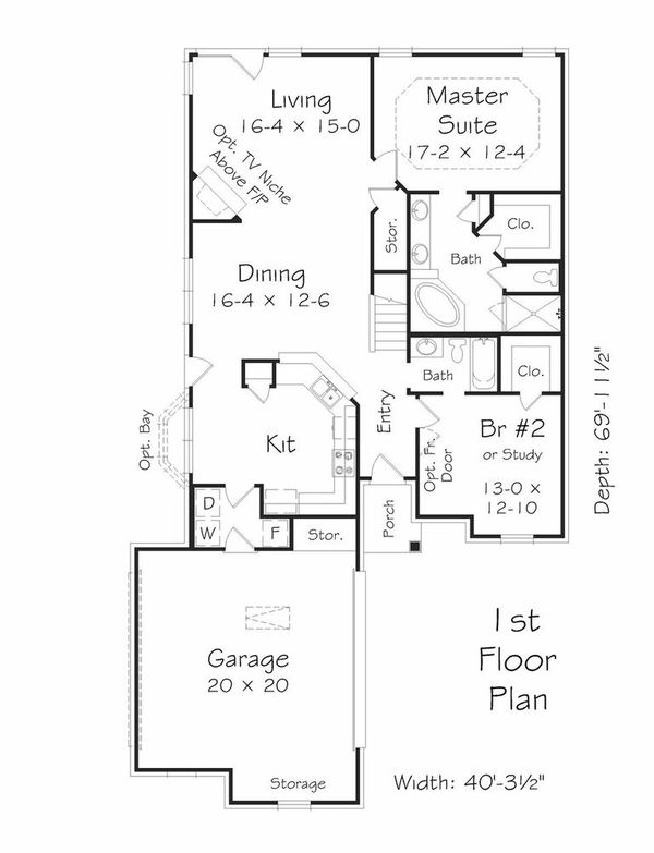 Floor Plan - Main Floor Plan #329-335