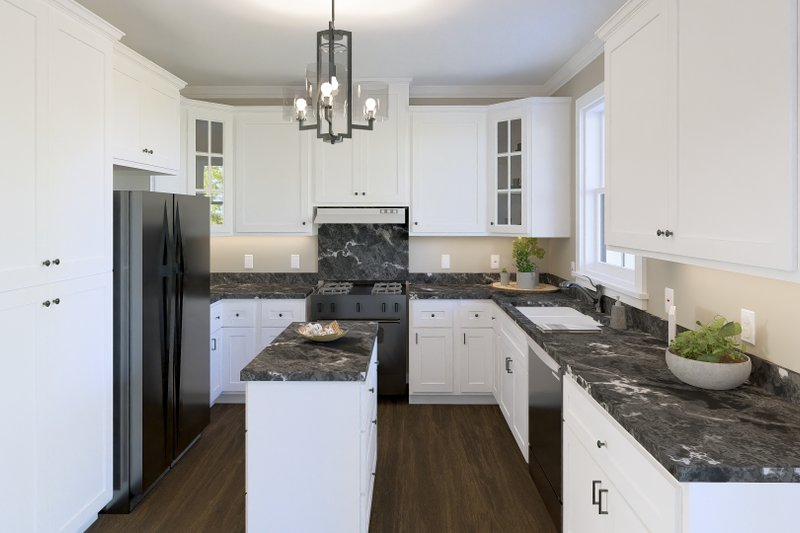 House Plan Design - Interior - Kitchen for Ranch House Plan #44-257 - 3 bed, 2 bath