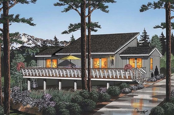 Exterior - Other Elevation for Contemporary House Plan #312-566 - 2 bed, 1 bath