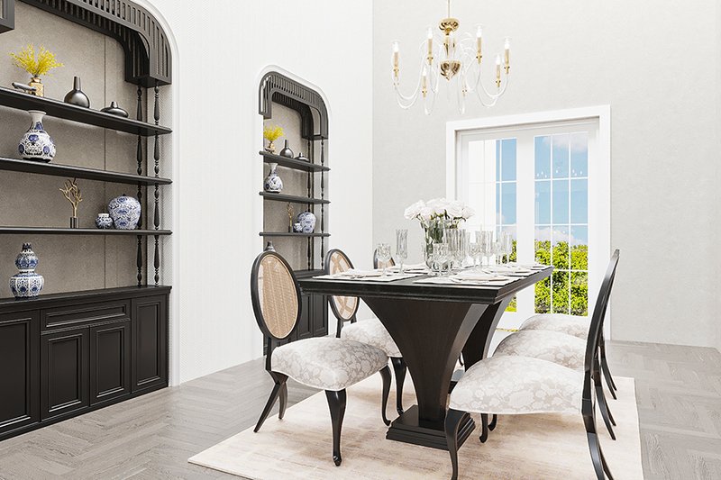 Home Plan - Interior - Dining Room for European House Plan #54-552 - 6 bed, 5.5 bath
