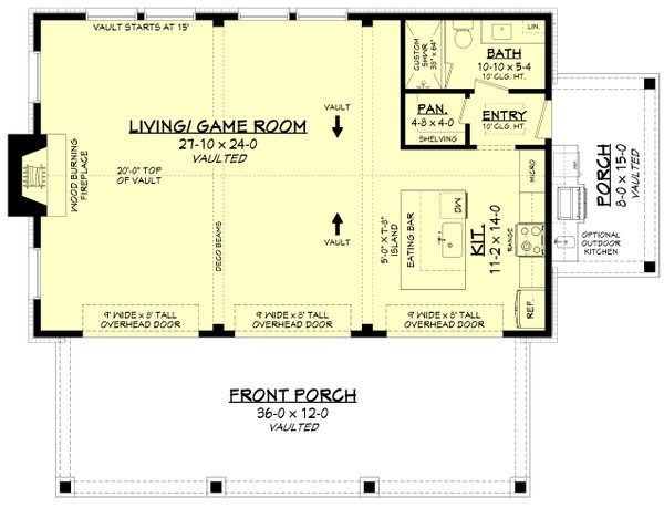 Farmhouse Floor Plan - Main Floor Plan #430-396