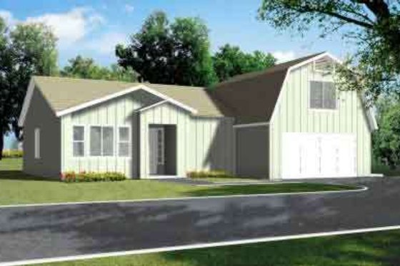 Exterior - Front Elevation for Country House Plan #1-862 - 3 bed, 2 bath